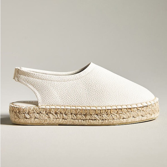 Anthropologie Pilcro Slingback Espadrille Flats in "Creme" Size 6.5 - Picture 1 of 12